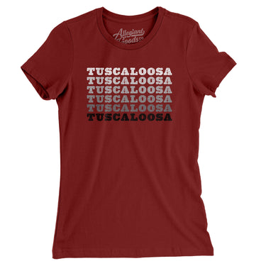 Tuscaloosa Repeat Women's T-Shirt-Cardinal-Allegiant Goods Co. Vintage Sports Apparel