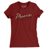 Phoenix Overprint Women's T-Shirt-Cardinal-Allegiant Goods Co. Vintage Sports Apparel