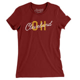 Cleveland Oh Overprinted Women's T-Shirt-Allegiant Goods Co. Vintage Sports Apparel