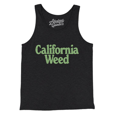 California Weed Men/Unisex Tank Top-Charcoal Black TriBlend-Allegiant Goods Co. Vintage Sports Apparel