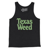 Texas Weed Men/Unisex Tank Top-Charcoal Black TriBlend-Allegiant Goods Co. Vintage Sports Apparel