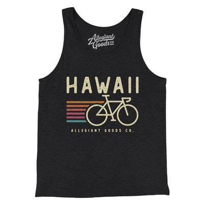 Hawaii Cycling Men/Unisex Tank Top-Charcoal Black TriBlend-Allegiant Goods Co. Vintage Sports Apparel