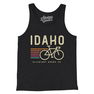 Idaho Cycling Men/Unisex Tank Top-Charcoal Black TriBlend-Allegiant Goods Co. Vintage Sports Apparel