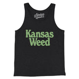 Kansas Weed Men/Unisex Tank Top-Charcoal Black TriBlend-Allegiant Goods Co. Vintage Sports Apparel