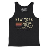 New York Cycling Men/Unisex Tank Top-Charcoal Black TriBlend-Allegiant Goods Co. Vintage Sports Apparel