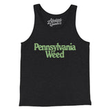 Pennsylvania Weed Men/Unisex Tank Top-Charcoal Black TriBlend-Allegiant Goods Co. Vintage Sports Apparel
