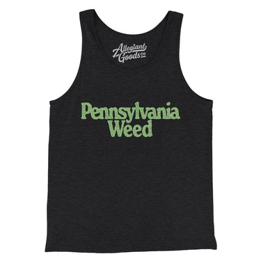 Pennsylvania Weed Men/Unisex Tank Top-Charcoal Black TriBlend-Allegiant Goods Co. Vintage Sports Apparel