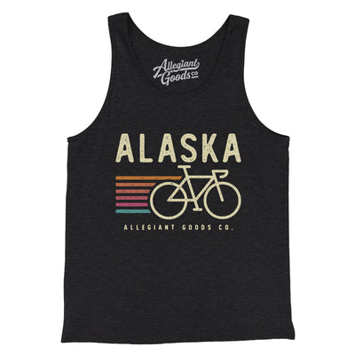 Alaska Cycling Men/Unisex Tank Top-Charcoal Black TriBlend-Allegiant Goods Co. Vintage Sports Apparel
