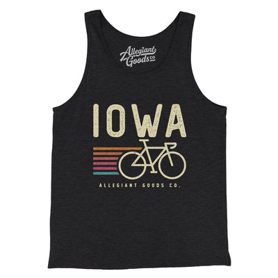 Iowa Cycling Men/Unisex Tank Top-Charcoal Black TriBlend-Allegiant Goods Co. Vintage Sports Apparel