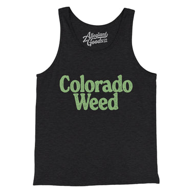 Colorado Weed Men/Unisex Tank Top-Charcoal Black TriBlend-Allegiant Goods Co. Vintage Sports Apparel