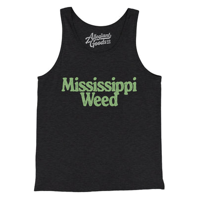 Mississippi Weed Men/Unisex Tank Top-Charcoal Black TriBlend-Allegiant Goods Co. Vintage Sports Apparel