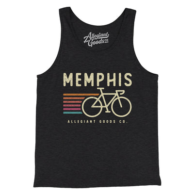 Memphis Cycling Men/Unisex Tank Top-Charcoal Black TriBlend-Allegiant Goods Co. Vintage Sports Apparel