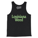 Louisiana Weed Men/Unisex Tank Top-Charcoal Black TriBlend-Allegiant Goods Co. Vintage Sports Apparel