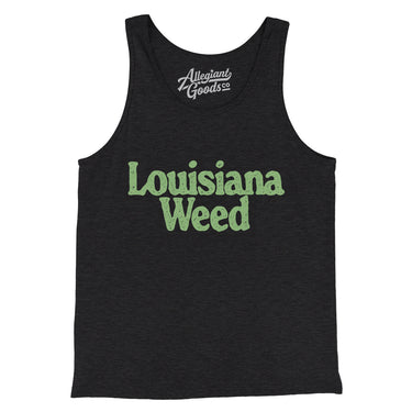 Louisiana Weed Men/Unisex Tank Top-Charcoal Black TriBlend-Allegiant Goods Co. Vintage Sports Apparel