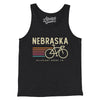 Nebraska Cycling Men/Unisex Tank Top-Charcoal Black TriBlend-Allegiant Goods Co. Vintage Sports Apparel