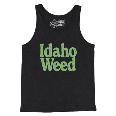 Idaho Weed Men/Unisex Tank Top-Charcoal Black TriBlend-Allegiant Goods Co. Vintage Sports Apparel