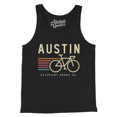 Austin Cycling Men/Unisex Tank Top-Charcoal Black TriBlend-Allegiant Goods Co. Vintage Sports Apparel