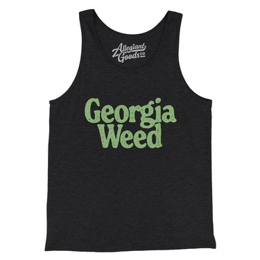 Georgia Weed Men/Unisex Tank Top-Charcoal Black TriBlend-Allegiant Goods Co. Vintage Sports Apparel