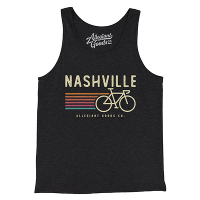 Nashville Cycling Men/Unisex Tank Top-Charcoal Black TriBlend-Allegiant Goods Co. Vintage Sports Apparel