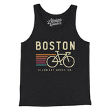 Boston Cycling Men/Unisex Tank Top-Charcoal Black TriBlend-Allegiant Goods Co. Vintage Sports Apparel