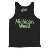 Michigan Weed Men/Unisex Tank Top-Charcoal Black TriBlend-Allegiant Goods Co. Vintage Sports Apparel