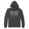 Arkansas Cycling Hoodie-Charcoal Heather-Allegiant Goods Co. Vintage Sports Apparel