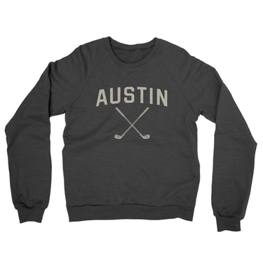Austin Golf Midweight French Terry Crewneck Sweatshirt-Charcoal Heather-Allegiant Goods Co. Vintage Sports Apparel
