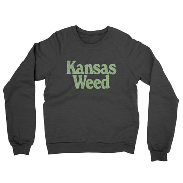Kansas Weed Midweight French Terry Crewneck Sweatshirt-Allegiant Goods Co. Vintage Sports Apparel