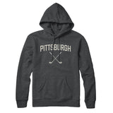Pittsburgh Golf Hoodie-Charcoal Heather-Allegiant Goods Co. Vintage Sports Apparel
