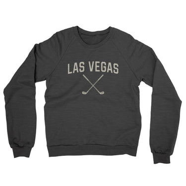 Las Vegas Golf Midweight French Terry Crewneck Sweatshirt-Charcoal Heather-Allegiant Goods Co. Vintage Sports Apparel