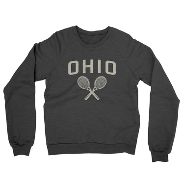 Ohio Tennis Midweight French Terry Crewneck Sweatshirt-Charcoal Heather-Allegiant Goods Co. Vintage Sports Apparel