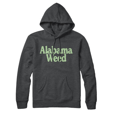 Alabama Weed Hoodie-Charcoal Heather-Allegiant Goods Co. Vintage Sports Apparel