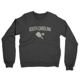 South Carolina Pickleball Midweight French Terry Crewneck Sweatshirt-Charcoal Heather-Allegiant Goods Co. Vintage Sports Apparel