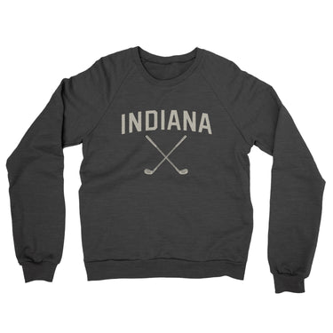 Indiana Golf Midweight French Terry Crewneck Sweatshirt-Charcoal Heather-Allegiant Goods Co. Vintage Sports Apparel