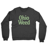 Ohio Weed Midweight French Terry Crewneck Sweatshirt-Charcoal Heather-Allegiant Goods Co. Vintage Sports Apparel