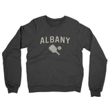 Albany Pickleball Midweight French Terry Crewneck Sweatshirt-Charcoal Heather-Allegiant Goods Co. Vintage Sports Apparel