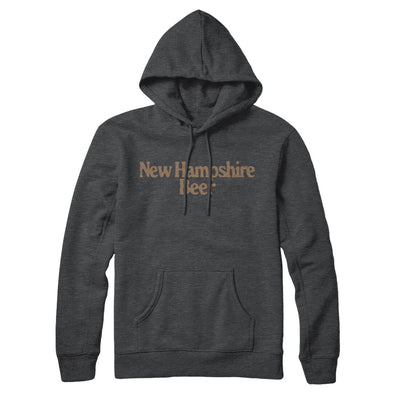 New Hampshire Beer Hoodie-Charcoal Heather-Allegiant Goods Co. Vintage Sports Apparel