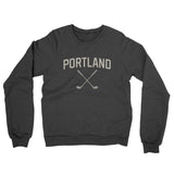Portland Golf Midweight French Terry Crewneck Sweatshirt-Charcoal Heather-Allegiant Goods Co. Vintage Sports Apparel