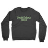 South Dakota Weed Midweight French Terry Crewneck Sweatshirt-Charcoal Heather-Allegiant Goods Co. Vintage Sports Apparel