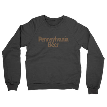 Pennsylvania Beer Midweight French Terry Crewneck Sweatshirt-Charcoal Heather-Allegiant Goods Co. Vintage Sports Apparel