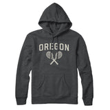 Oregon Tennis Hoodie-Charcoal Heather-Allegiant Goods Co. Vintage Sports Apparel