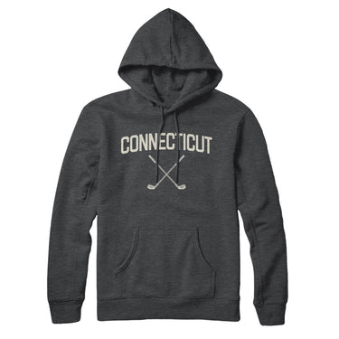 Connecticut Golf Hoodie-Charcoal Heather-Allegiant Goods Co. Vintage Sports Apparel