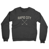Rapid City Golf Midweight French Terry Crewneck Sweatshirt-Charcoal Heather-Allegiant Goods Co. Vintage Sports Apparel