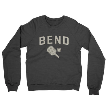 Bend Pickleball Midweight French Terry Crewneck Sweatshirt-Charcoal Heather-Allegiant Goods Co. Vintage Sports Apparel