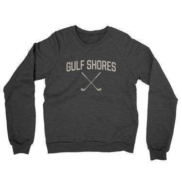 Gulf Shores Golf Midweight French Terry Crewneck Sweatshirt-Charcoal Heather-Allegiant Goods Co. Vintage Sports Apparel