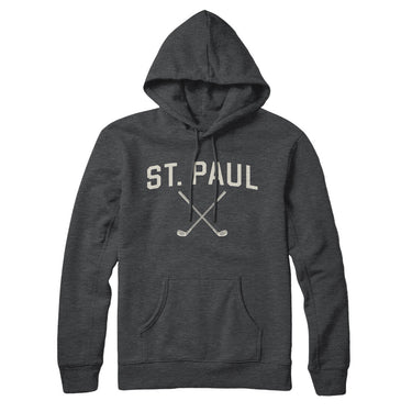 St. Paul Golf Hoodie-Charcoal Heather-Allegiant Goods Co. Vintage Sports Apparel
