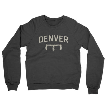 Denver Cycling Midweight French Terry Crewneck Sweatshirt-Charcoal Heather-Allegiant Goods Co. Vintage Sports Apparel
