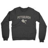 Pittsburgh Pickleball Midweight French Terry Crewneck Sweatshirt-Charcoal Heather-Allegiant Goods Co. Vintage Sports Apparel