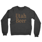 Utah Beer Midweight French Terry Crewneck Sweatshirt-Charcoal Heather-Allegiant Goods Co. Vintage Sports Apparel