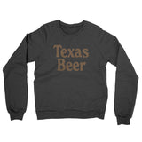 Texas Beer Midweight French Terry Crewneck Sweatshirt-Charcoal Heather-Allegiant Goods Co. Vintage Sports Apparel